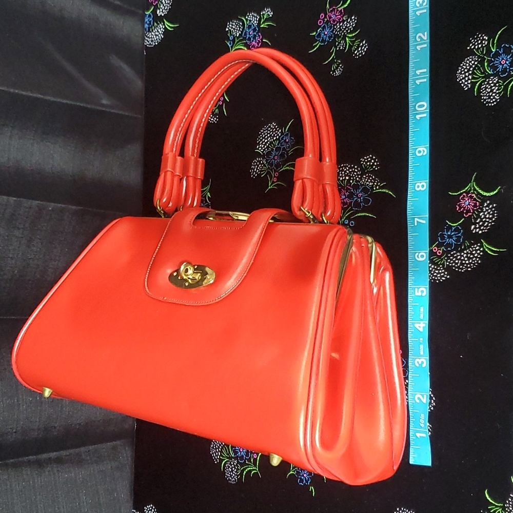 Vintage red handbag - Picture 7 of 10